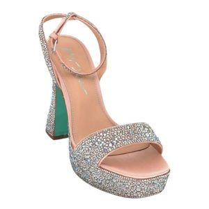 Betsey Johnson Blue Womens SB-Beth, Heeled Sandal, Champagne, Size 8.5